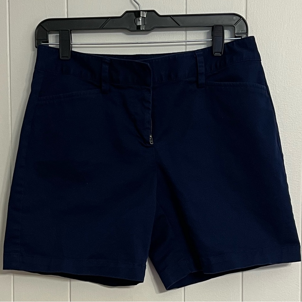 Lands end‎ navy blue mid rise shorts size 4P